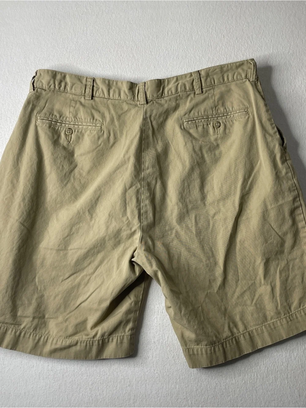 Polo Ralph Lauren Chino Shorts Men's 38 Tan Flat Front Preppy Vintage 90s